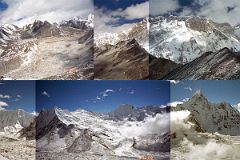 27 Panoramic View From Lower Chukung Ri - Nuptse Glacier, Pumori, Chukung Tse, Nuptse And Lhotse South Face, Baruntse, Imja Tso, Chukung Glacier,  Ama Dablam Glacier, Ama Dablam, Thamserku